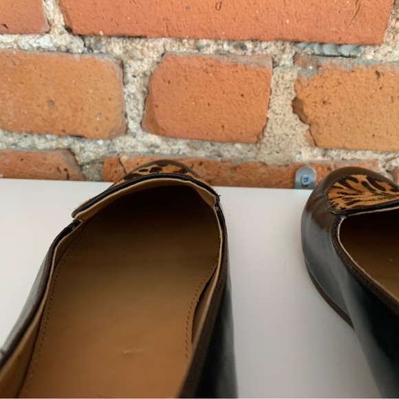 J CREW Calf-Hair Stacked Heel Loafers/Flats Leopard Print EUC 6 - Picture 5 of 12